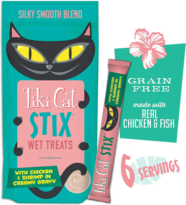 Tiki Cat Stix Wet Treats, Grain Free Lickable Silky Smooth Blend en Creamy Gravy, Topper o Treat - BESTMASCOTA.COM