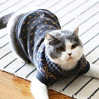 Evursua - Suéter de ropa para gatos, perros pequeños, gatos, ropa de punto de invierno, cálido, suave y de alta elasticidad, apto para mascotas masculinas - BESTMASCOTA.COM