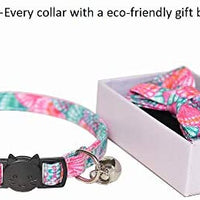 M-YOUNG Collar para gato con campana y pajarita, collares de seguridad ajustables para cachorro de gatito (6.7 in a 10,8 pulgadas) - BESTMASCOTA.COM