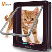 Puerta de mascota para gatos, puertas de gato para puertas interiores y puertas exteriores, 3 tamaños de opciones - BESTMASCOTA.COM