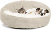 Cama acogedora Best Friends by Sheri, cama de lujo para perros y gatos con cobija, cálida y segura. Brinda apoyo para la cabeza, el cuello y las articulaciones, lavable a máquina, parte inferior resistente al agua - BESTMASCOTA.COM
