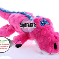 GoDog Just for Me Gators - Peluche de perro con protector para masticar - BESTMASCOTA.COM