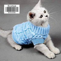 Evursua Pet Cat Sweater Kitten Clothes for Cats Small Dogs,Turtleneck Cat Clothes Pullover Soft Warm,fit Kitty,Chihuahua,Teddy,Poodle,Pug - BESTMASCOTA.COM