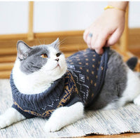 Evursua - Suéter de ropa para gatos, perros pequeños, gatos, ropa de punto de invierno, cálido, suave y de alta elasticidad, apto para mascotas masculinas - BESTMASCOTA.COM