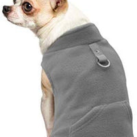 Forro polar con bolsillo para perros pequeños, para uso en otoño e invierno, de EXPAWLORER - BESTMASCOTA.COM