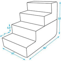 Escaleras plegables hechas en Estados Unidos con espuma certificada CertiPUR-US para perros y gatos por Best Pet Supplies - BESTMASCOTA.COM