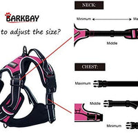 Arnés para perro BARKBAY sin tirones, arnés para perro reflectante con clip frontal y mango de control fácil para caminar, entrenamiento, correr - BESTMASCOTA.COM