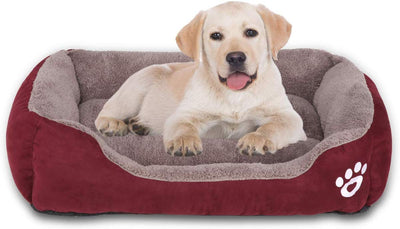 Utotol cama para perro, rectángulo lavable, cama para mascotas con algodón firme y transpirable para gatos, camas ortopédicas para dormir - BESTMASCOTA.COM
