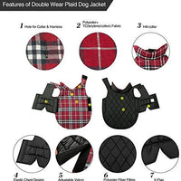 MIGOHI Dog Jackets for Winter Windproof Waterproof Reversible Dog Coat for Cold Weather British Style Plaid Warm Dog Vest for Small Medium Large Dogs - BESTMASCOTA.COM