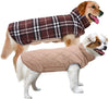 MIGOHI Dog Jackets for Winter Windproof Waterproof Reversible Dog Coat for Cold Weather British Style Plaid Warm Dog Vest for Small Medium Large Dogs - BESTMASCOTA.COM