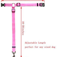 BWOGUE 2 paquetes de correas de seguridad para perros y gatos, para reposacabezas de coche, de nailon, ajustables, para perros, cinturones de seguridad, arnés - BESTMASCOTA.COM