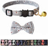 M-YOUNG Collar para gato con campana y pajarita, collares de seguridad ajustables para cachorro de gatito (6.7 in a 10,8 pulgadas) - BESTMASCOTA.COM