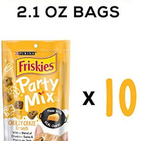Purina Friskies Party Mix Adult Cat Treats – (10) 2.1 oz. Bolsas. - BESTMASCOTA.COM