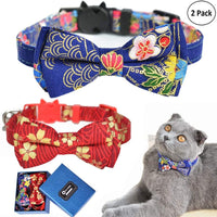 M-YOUNG Collar para gato con campana y pajarita, collares de seguridad ajustables para cachorro de gatito (6.7 in a 10,8 pulgadas) - BESTMASCOTA.COM