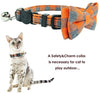 Collar de gato con capucha y pajarita, diseño a cuadros ajustable de seguridad Kitty Kitten Collares (6.8-10.8in) - BESTMASCOTA.COM