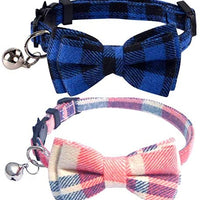 Collar de gato con lazo y campana para gato, ajustable, para mascotas y gatos. - BESTMASCOTA.COM