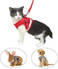 Arnés y correa para gato a prueba de fugas para caminar, chaleco ajustable de malla suave con correa para gatito, cachorro, conejo - BESTMASCOTA.COM