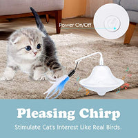 Pawaboo Juguete de plumas para gato, varita interactiva para gato, juguete de pluma voladora con varita extra larga y campana pequeña, juguete divertido para jugar para gatitos o gatos. - BESTMASCOTA.COM