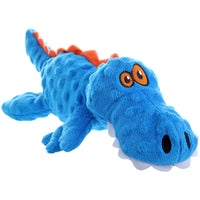 GoDog Just for Me Gators - Peluche de perro con protector para masticar - BESTMASCOTA.COM