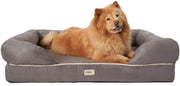 Friends Forever Orthopedic Dog Bed Lounge Sofa Removable Cover 100% Suede 2.5"-5" Mattress Memory-Foam Premium Prestige Edition - BESTMASCOTA.COM