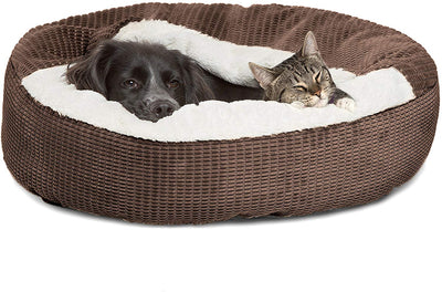 Cama acogedora Best Friends by Sheri, cama de lujo para perros y gatos con cobija, cálida y segura. Brinda apoyo para la cabeza, el cuello y las articulaciones, lavable a máquina, parte inferior resistente al agua - BESTMASCOTA.COM