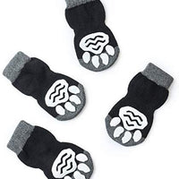 Harfkoko - Calcetines de punto antideslizante para perros y gatos con refuerzo de goma, protector de huella de perro antideslizante y protector de huella de gato para uso en interiores, apto para perros y gatos pequeños y medianos y grandes - BESTMASCOTA.COM