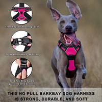 Arnés para perro BARKBAY sin tirones, arnés para perro reflectante con clip frontal y mango de control fácil para caminar, entrenamiento, correr - BESTMASCOTA.COM